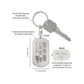 Create a unique keepsake with our Engraved Dog Tag Keychain. This high-quality stainless steel piece can be customized on the back in a scripted font, with 2 lines of text, up to 20 characters each.