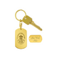 Create a unique keepsake with our Engraved Dog Tag Keychain. This high-quality stainless steel piece can be customized on the back in a scripted font, with 2 lines of text, up to 20 characters each.