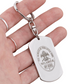 Create a unique keepsake with our Engraved Dog Tag Keychain. This high-quality stainless steel piece can be customized on the back in a scripted font, with 2 lines of text, up to 20 characters each.