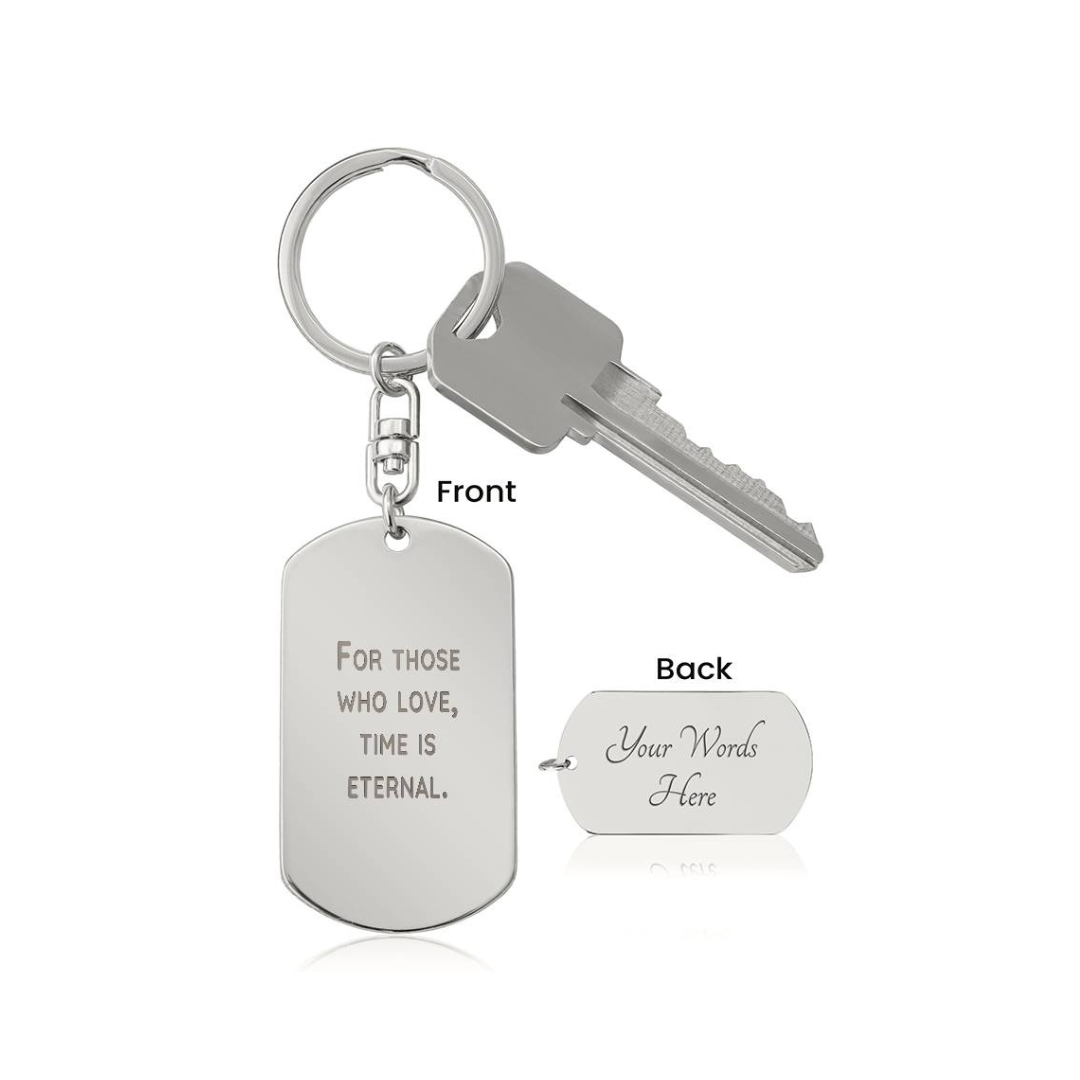 Engraved Dog Tag Swivel Keychain, Custom Dog Tag Keychain, Personalized Keychain for him, Engraved Keychain, Military Dog-tag Keychain