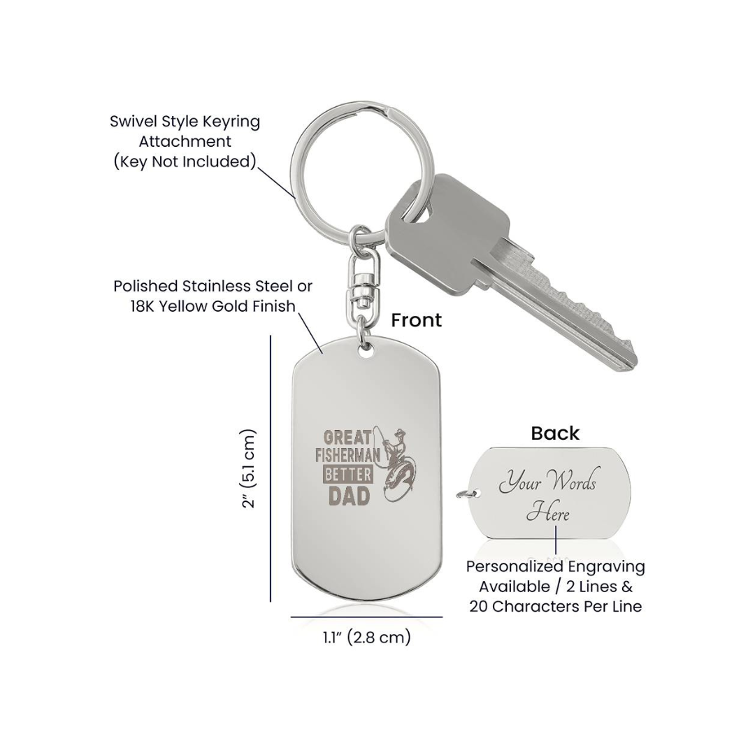 Engraved Dog Tag Swivel Keychain, Custom Dog Tag Keychain, Personalized Keychain for him, Engraved Keychain, Military Dog-tag Keychain