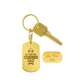 Create a unique keepsake with our Engraved Dog Tag Keychain. This high-quality stainless steel piece can be customized on the back in a scripted font, with 2 lines of text, up to 20 characters each.