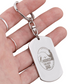 Create a unique keepsake with our Engraved Dog Tag Keychain. This high-quality stainless steel piece can be customized on the back in a scripted font, with 2 lines of text, up to 20 characters each.