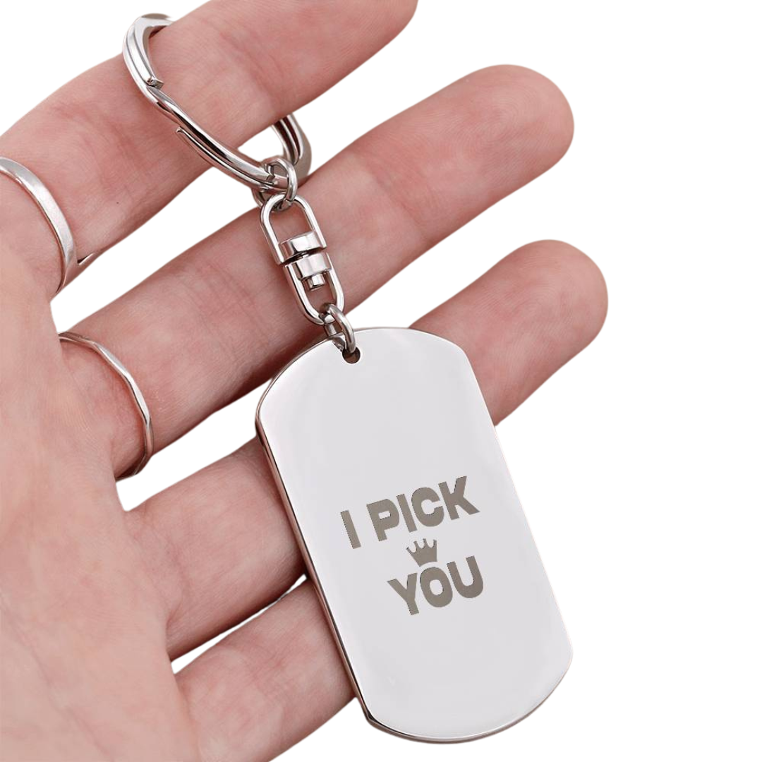 Engraved Dog Tag Swivel Keychain, Custom Dog Tag Keychain, Personalized Keychain for him, Engraved Keychain, Military Dog-tag Keychain