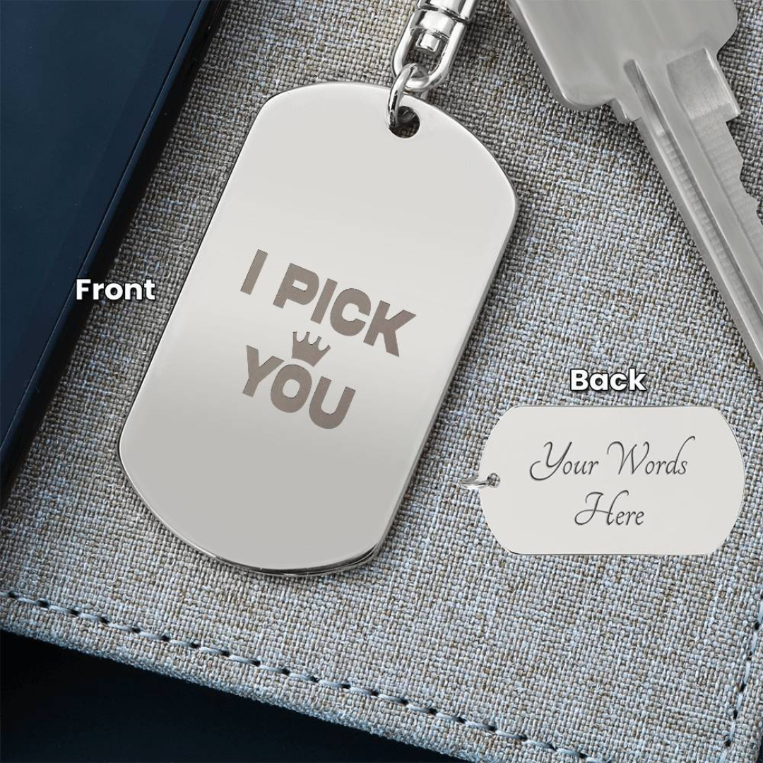 Engraved Dog Tag Swivel Keychain, Custom Dog Tag Keychain, Personalized Keychain for him, Engraved Keychain, Military Dog-tag Keychain