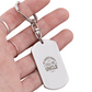 Create a unique keepsake with our Engraved Dog Tag Keychain. This high-quality stainless steel piece can be customized on the back in a scripted font, with 2 lines of text, up to 20 characters each.