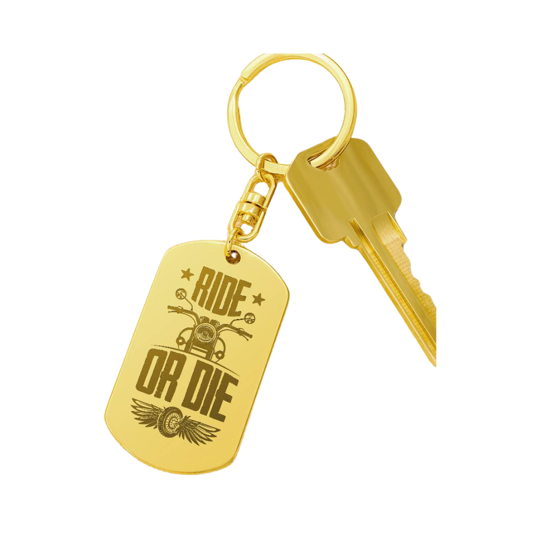 Create a unique keepsake with our Engraved Dog Tag Keychain. This high-quality stainless steel piece can be customized on the back in a scripted font, with 2 lines of text, up to 20 characters each.