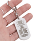 Create a unique keepsake with our Engraved Dog Tag Keychain. This high-quality stainless steel piece can be customized on the back in a scripted font, with 2 lines of text, up to 20 characters each.