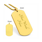Surprise your loved one by giving them this unique and eye catching Engraved Dog Tag Necklace! It's a classic, yet stylish statement piece that is sure to spark conversation.