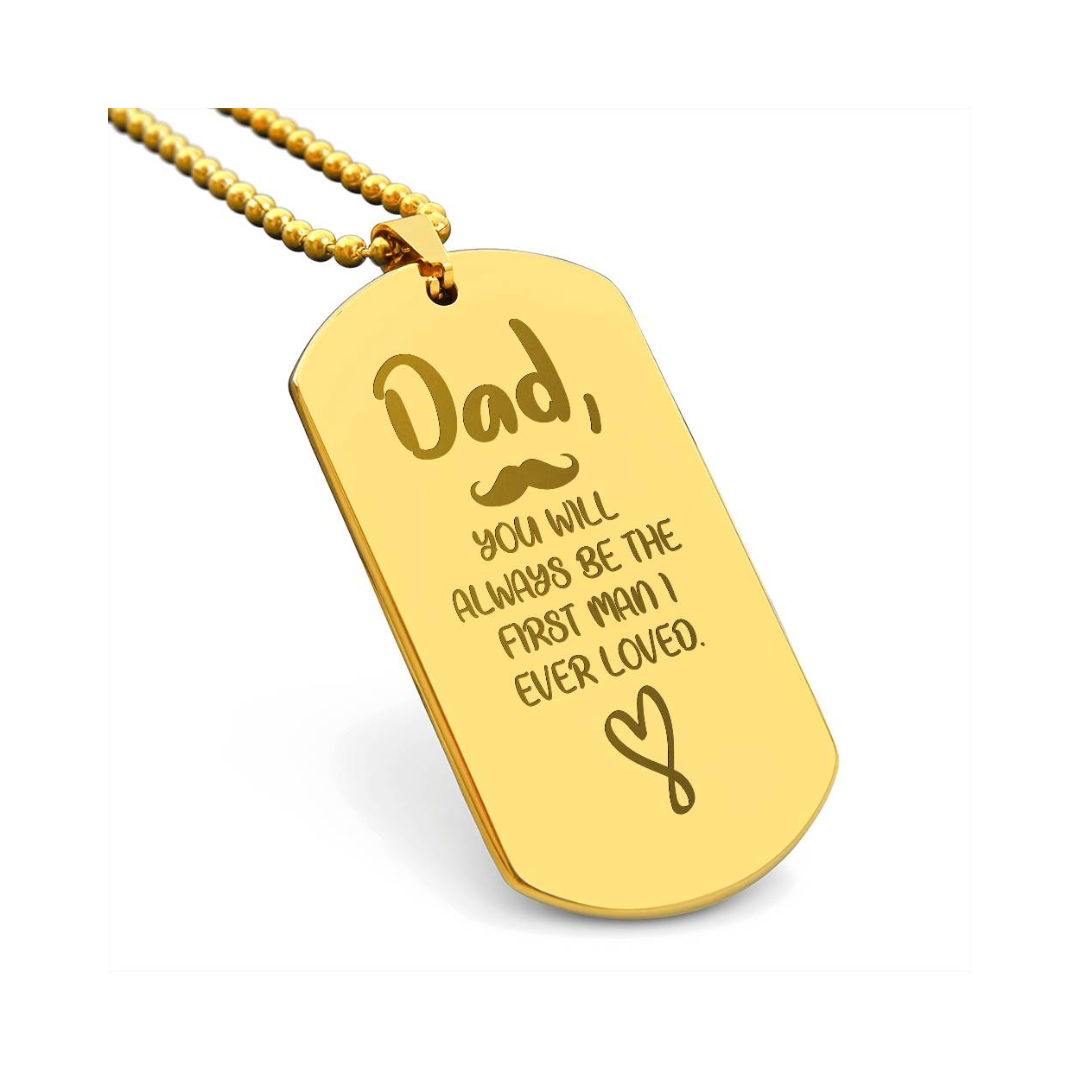 Surprise your loved one by giving them this unique and eye catching Engraved Dog Tag Necklace! It's a classic, yet stylish statement piece that is sure to spark conversation.