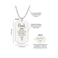 Surprise your loved one by giving them this unique and eye catching Engraved Dog Tag Necklace! It's a classic, yet stylish statement piece that is sure to spark conversation.