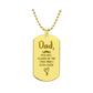 Surprise your loved one by giving them this unique and eye catching Engraved Dog Tag Necklace! It's a classic, yet stylish statement piece that is sure to spark conversation.