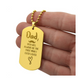 Surprise your loved one by giving them this unique and eye catching Engraved Dog Tag Necklace! It's a classic, yet stylish statement piece that is sure to spark conversation.