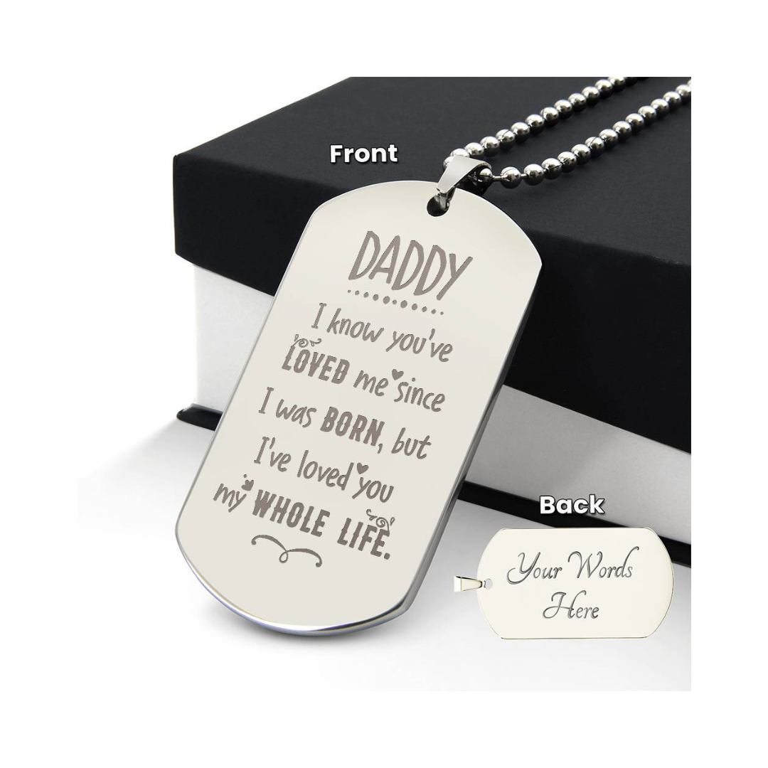 Surprise your loved one by giving them this unique and eye catching Engraved Dog Tag Necklace! It's a classic, yet stylish statement piece that is sure to spark conversation.