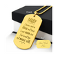 Surprise your loved one by giving them this unique and eye catching Engraved Dog Tag Necklace! It's a classic, yet stylish statement piece that is sure to spark conversation.
