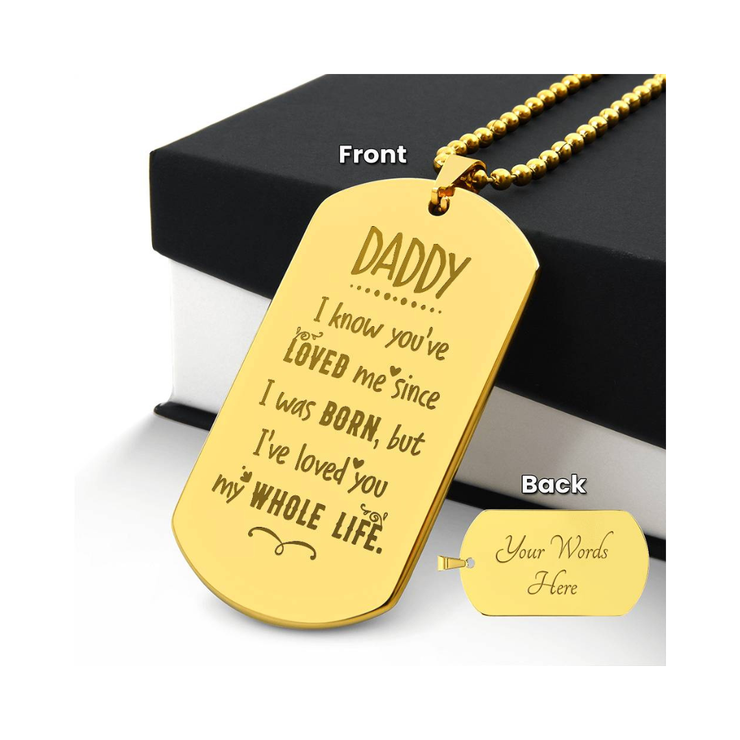 Surprise your loved one by giving them this unique and eye catching Engraved Dog Tag Necklace! It's a classic, yet stylish statement piece that is sure to spark conversation.