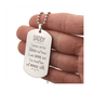 Surprise your loved one by giving them this unique and eye catching Engraved Dog Tag Necklace! It's a classic, yet stylish statement piece that is sure to spark conversation.