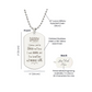 Surprise your loved one by giving them this unique and eye catching Engraved Dog Tag Necklace! It's a classic, yet stylish statement piece that is sure to spark conversation.