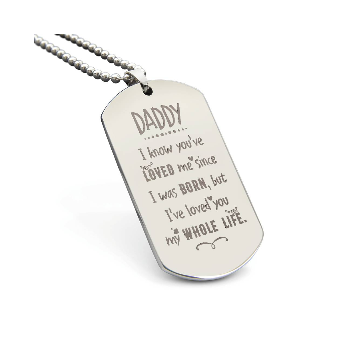 Surprise your loved one by giving them this unique and eye catching Engraved Dog Tag Necklace! It's a classic, yet stylish statement piece that is sure to spark conversation.