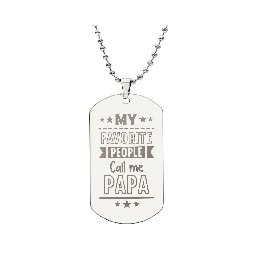 Surprise your loved one by giving them this unique and eye catching Engraved Dog Tag Necklace! It's a classic, yet stylish statement piece that is sure to spark conversation.