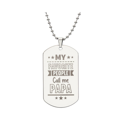 Surprise your loved one by giving them this unique and eye catching Engraved Dog Tag Necklace! It's a classic, yet stylish statement piece that is sure to spark conversation.