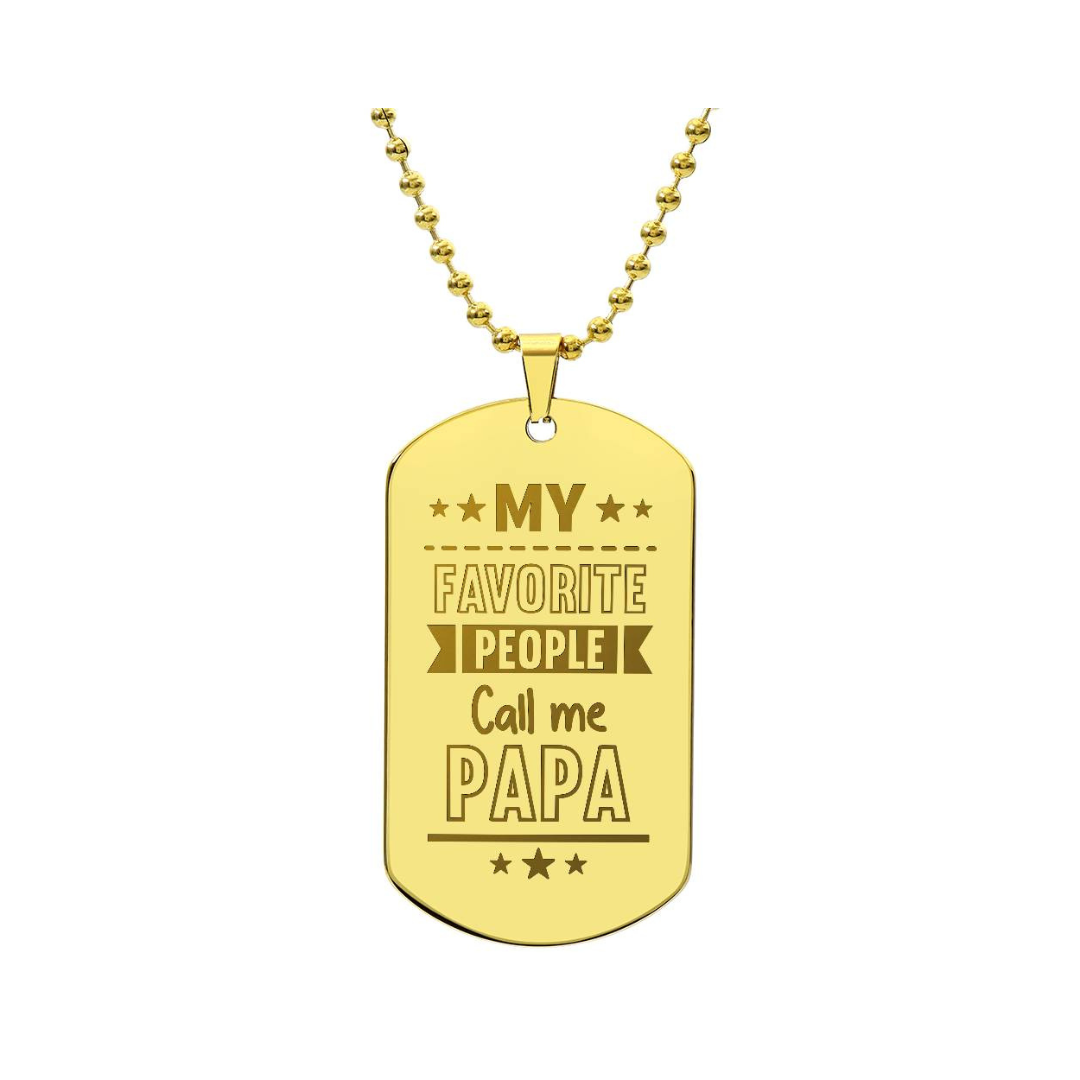 Surprise your loved one by giving them this unique and eye catching Engraved Dog Tag Necklace! It's a classic, yet stylish statement piece that is sure to spark conversation.