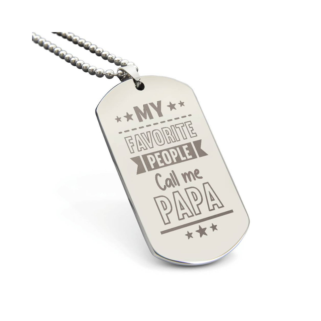 Surprise your loved one by giving them this unique and eye catching Engraved Dog Tag Necklace! It's a classic, yet stylish statement piece that is sure to spark conversation.