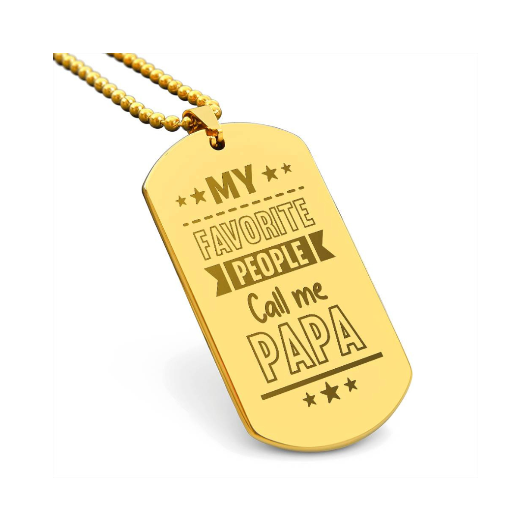 Surprise your loved one by giving them this unique and eye catching Engraved Dog Tag Necklace! It's a classic, yet stylish statement piece that is sure to spark conversation.