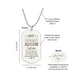 Surprise your loved one by giving them this unique and eye catching Engraved Dog Tag Necklace! It's a classic, yet stylish statement piece that is sure to spark conversation.