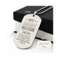 Surprise your loved one by giving them this unique and eye catching Engraved Dog Tag Necklace! It's a classic, yet stylish statement piece that is sure to spark conversation.