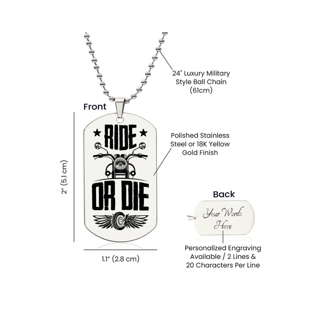 Surprise your loved one by giving them this unique and eye catching Engraved Dog Tag Necklace! It's a classic, yet stylish statement piece that is sure to spark conversation.