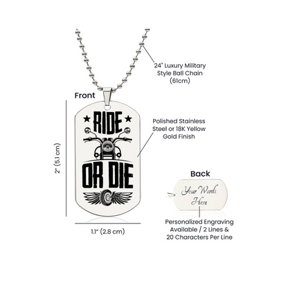 Surprise your loved one by giving them this unique and eye catching Engraved Dog Tag Necklace! It's a classic, yet stylish statement piece that is sure to spark conversation.