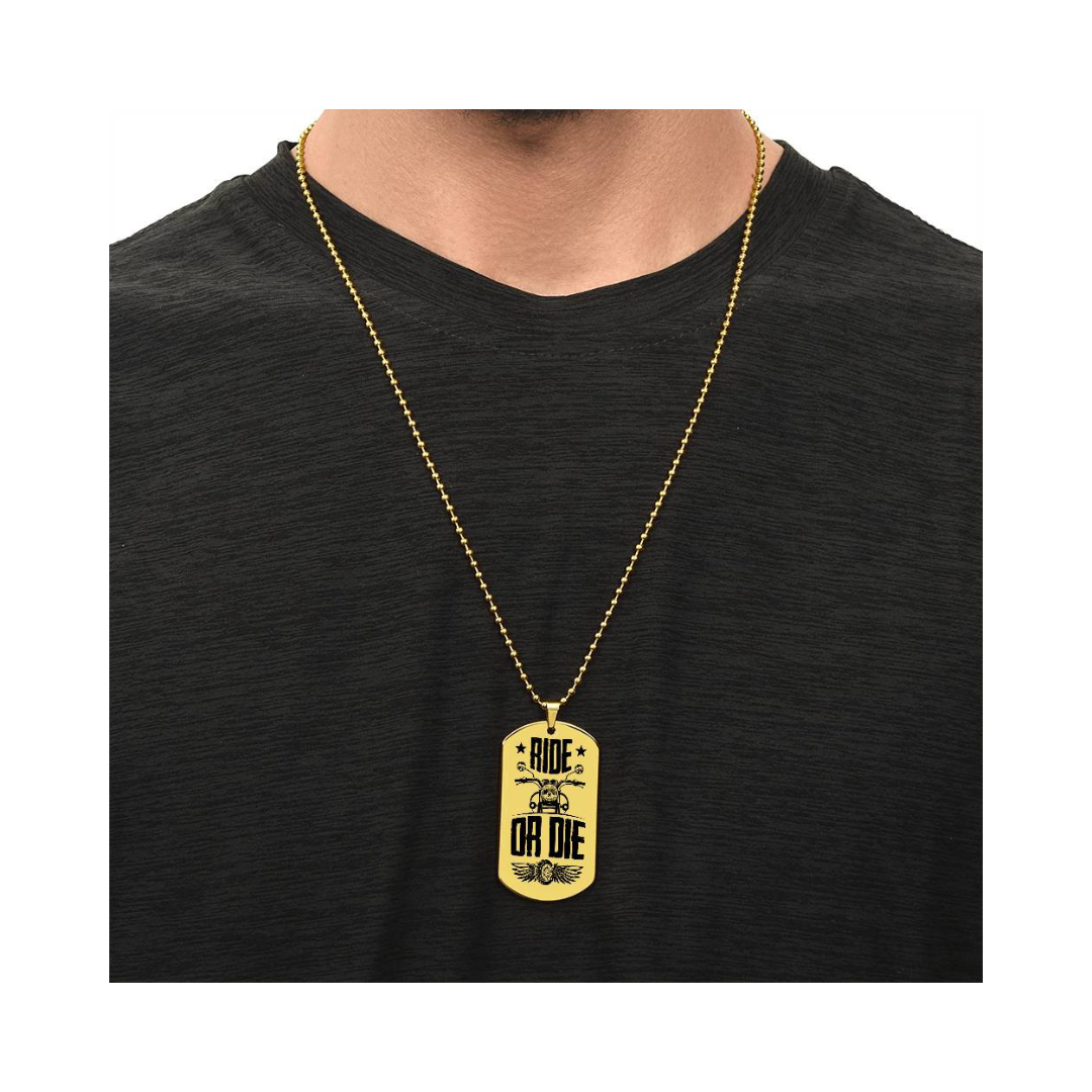 Surprise your loved one by giving them this unique and eye catching Engraved Dog Tag Necklace! It's a classic, yet stylish statement piece that is sure to spark conversation.