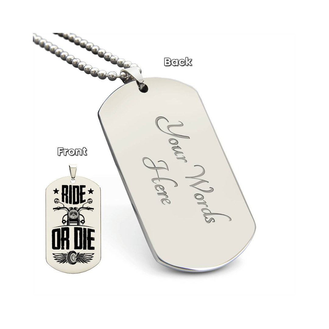 Surprise your loved one by giving them this unique and eye catching Engraved Dog Tag Necklace! It's a classic, yet stylish statement piece that is sure to spark conversation.