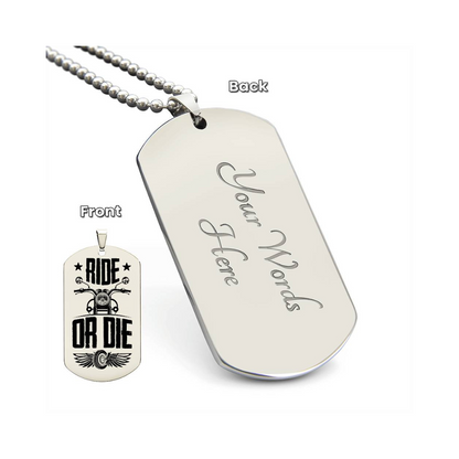 Surprise your loved one by giving them this unique and eye catching Engraved Dog Tag Necklace! It's a classic, yet stylish statement piece that is sure to spark conversation.