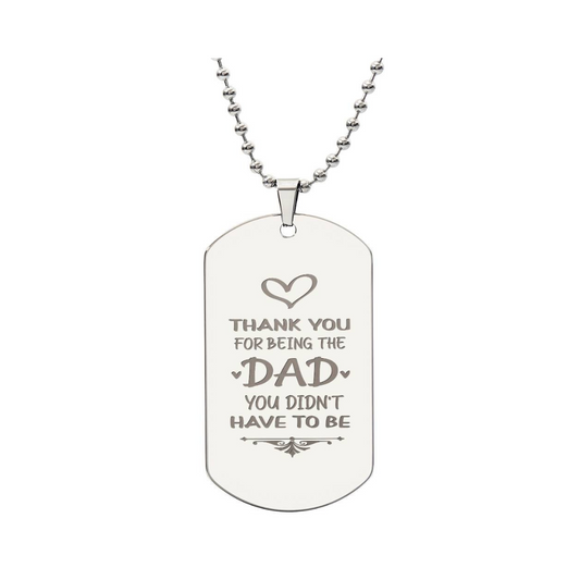 Surprise your loved one by giving them this unique and eye catching Engraved Dog Tag Necklace! It's a classic, yet stylish statement piece that is sure to spark conversation.
