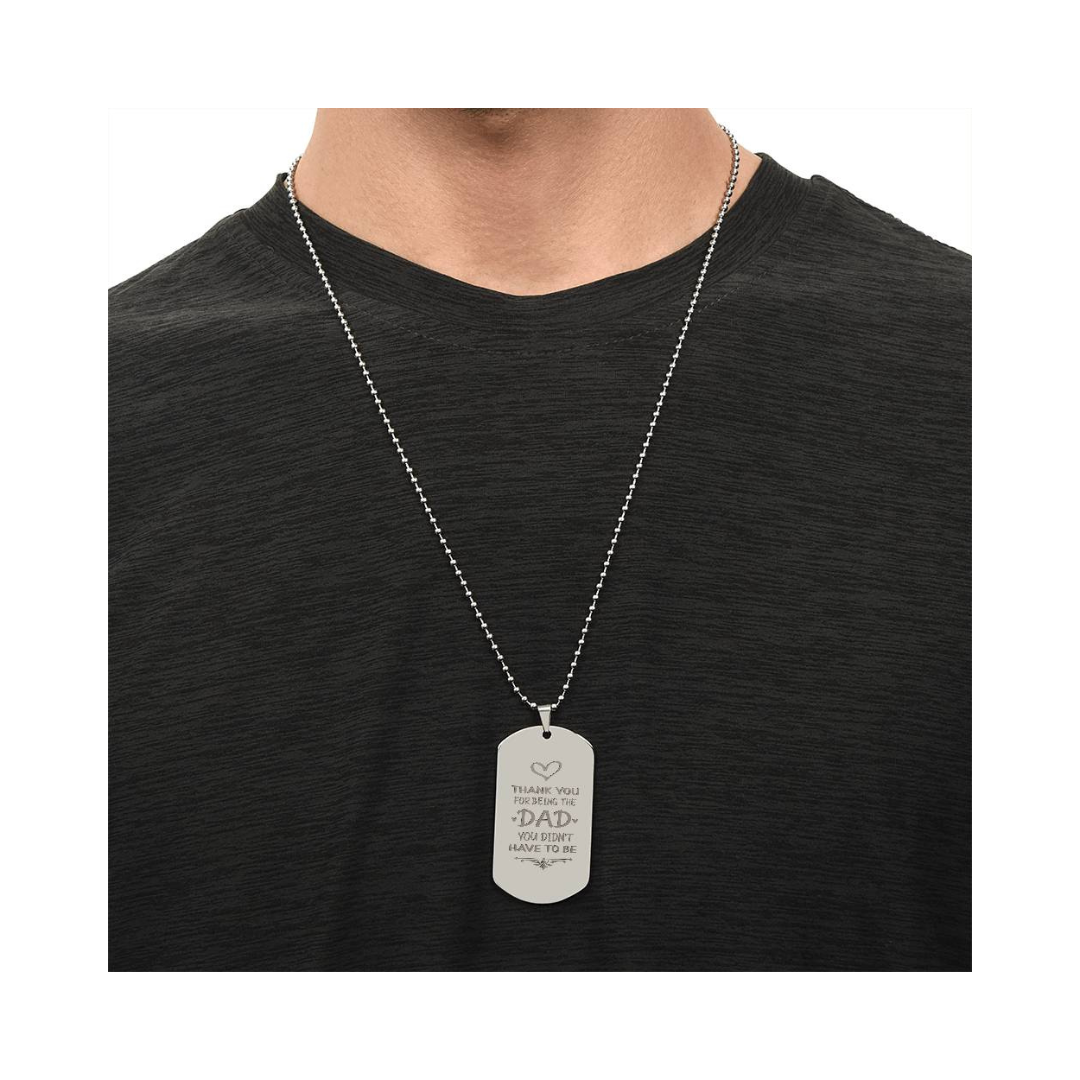 Surprise your loved one by giving them this unique and eye catching Engraved Dog Tag Necklace! It's a classic, yet stylish statement piece that is sure to spark conversation.