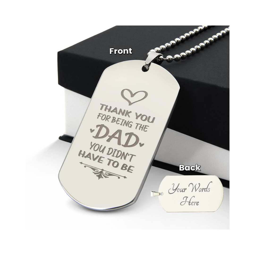 Surprise your loved one by giving them this unique and eye catching Engraved Dog Tag Necklace! It's a classic, yet stylish statement piece that is sure to spark conversation.
