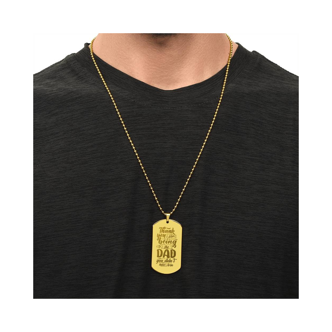 Surprise your loved one by giving them this unique and eye catching Engraved Dog Tag Necklace! It's a classic, yet stylish statement piece that is sure to spark conversation.