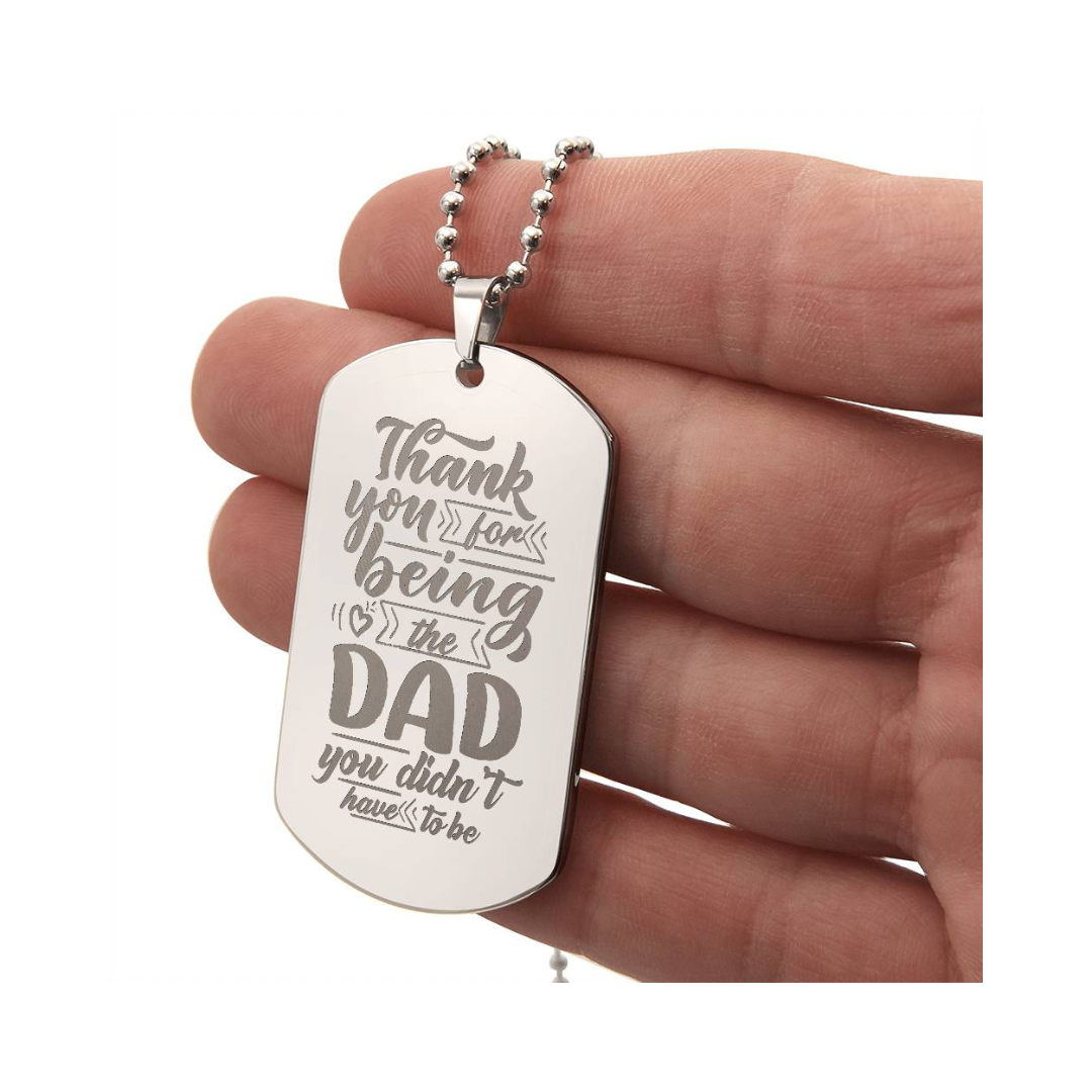 Surprise your loved one by giving them this unique and eye catching Engraved Dog Tag Necklace! It's a classic, yet stylish statement piece that is sure to spark conversation.