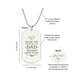 Surprise your loved one by giving them this unique and eye catching Engraved Dog Tag Necklace! It's a classic, yet stylish statement piece that is sure to spark conversation.