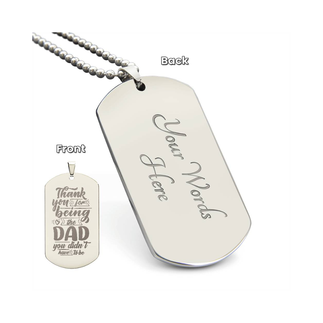 Surprise your loved one by giving them this unique and eye catching Engraved Dog Tag Necklace! It's a classic, yet stylish statement piece that is sure to spark conversation.