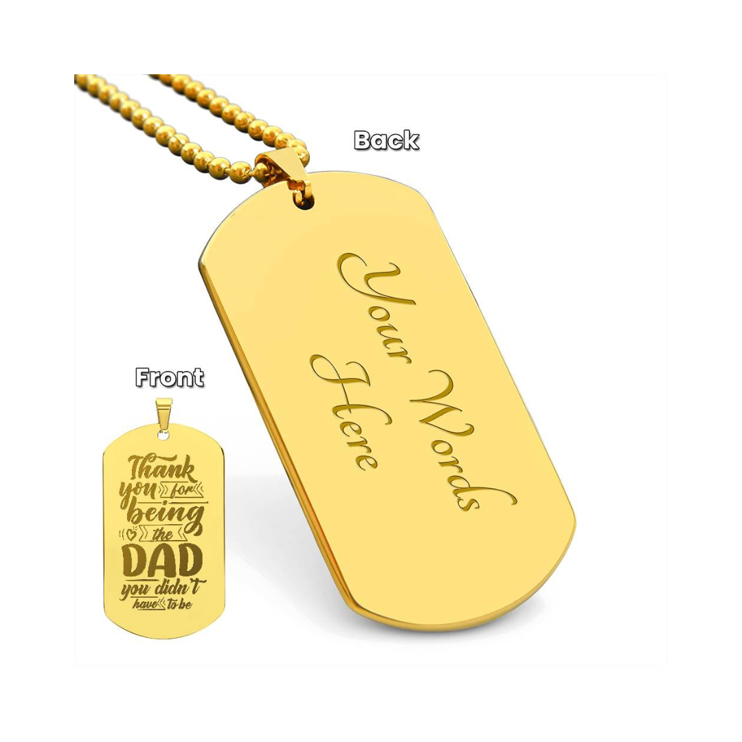 Surprise your loved one by giving them this unique and eye catching Engraved Dog Tag Necklace! It's a classic, yet stylish statement piece that is sure to spark conversation.