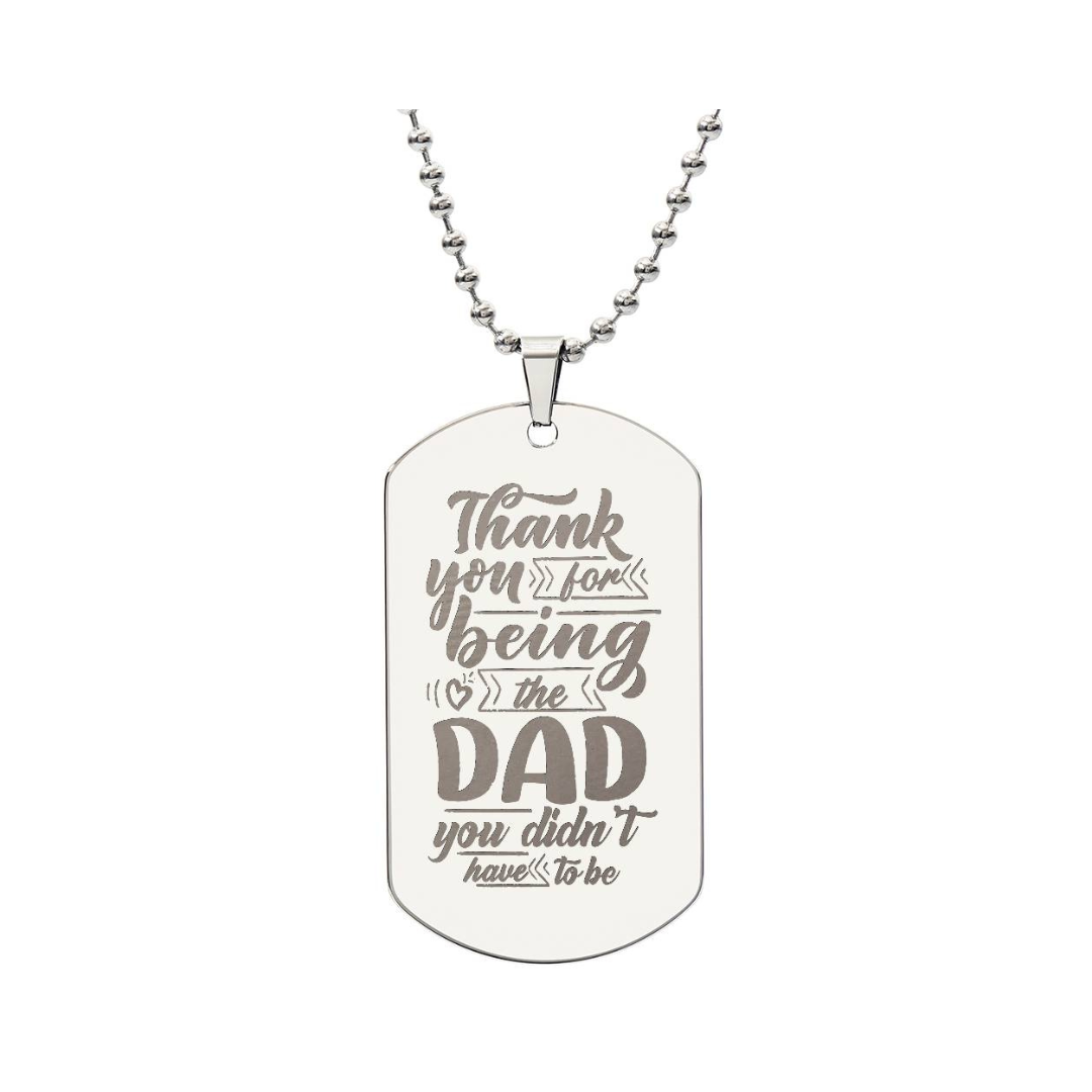 Surprise your loved one by giving them this unique and eye catching Engraved Dog Tag Necklace! It's a classic, yet stylish statement piece that is sure to spark conversation.