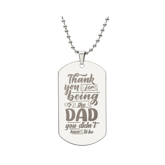 Surprise your loved one by giving them this unique and eye catching Engraved Dog Tag Necklace! It's a classic, yet stylish statement piece that is sure to spark conversation.