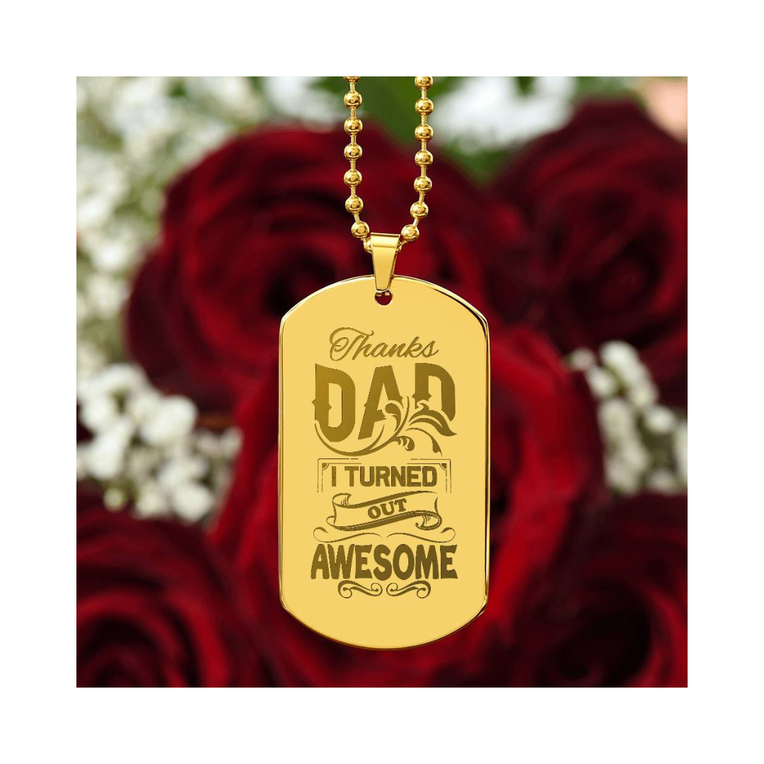 Surprise your loved one by giving them this unique and eye catching Engraved Dog Tag Necklace! It's a classic, yet stylish statement piece that is sure to spark conversation.