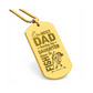 Engraved Dog Tag Necklace - The Best Dad Teaches His Daughter How To Fight