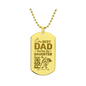 Engraved Dog Tag Necklace - The Best Dad Teaches His Daughter How To Fight