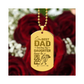 Engraved Dog Tag Necklace - The Best Dad Teaches His Daughter How To Fight