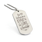 Surprise your loved one by giving them this unique and eye catching Engraved Dog Tag Necklace! It's a classic, yet stylish statement piece that is sure to spark conversation.